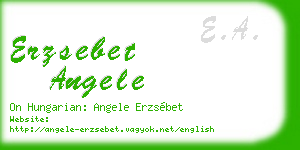 erzsebet angele business card